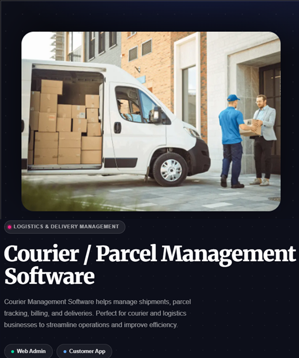 Courier, parcel and delivery management solution