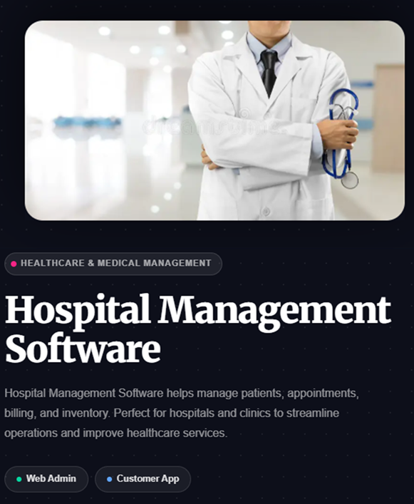 Hospital and medical management solution