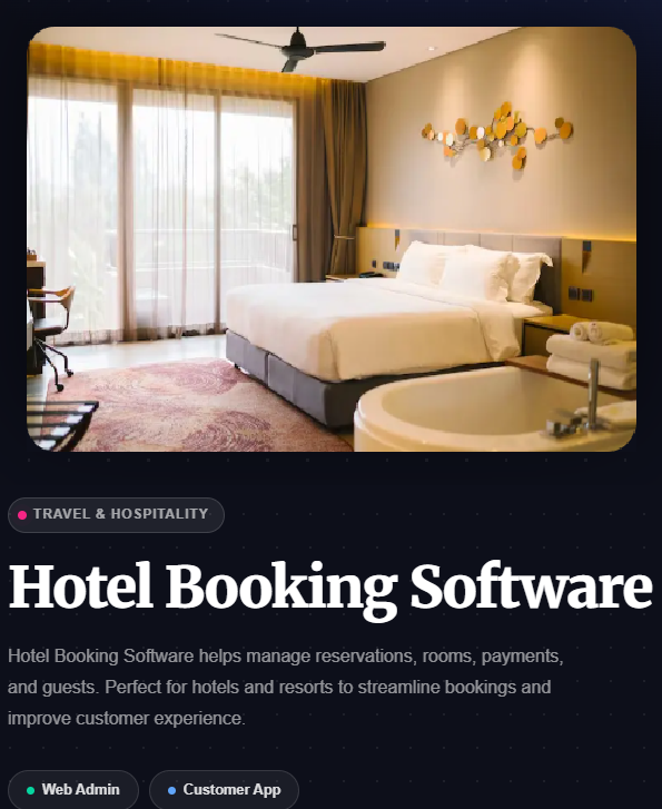 Hotel booking and hospitality management solution