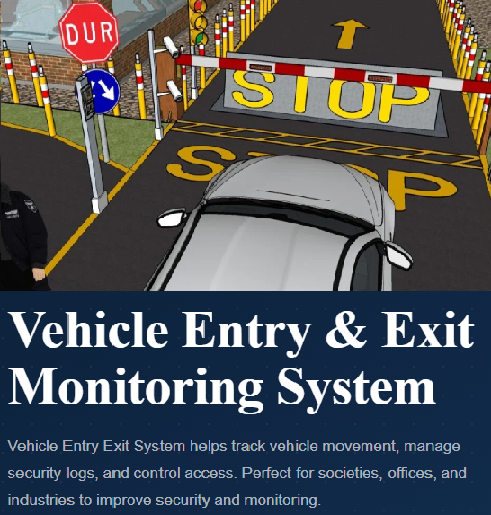 Vehicle entry and exit monitoring solution
